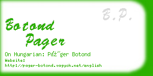 botond pager business card